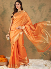 Womens Fashion Ethnic Orange Color Sarees-MLSHWSA1233ORG0ONE